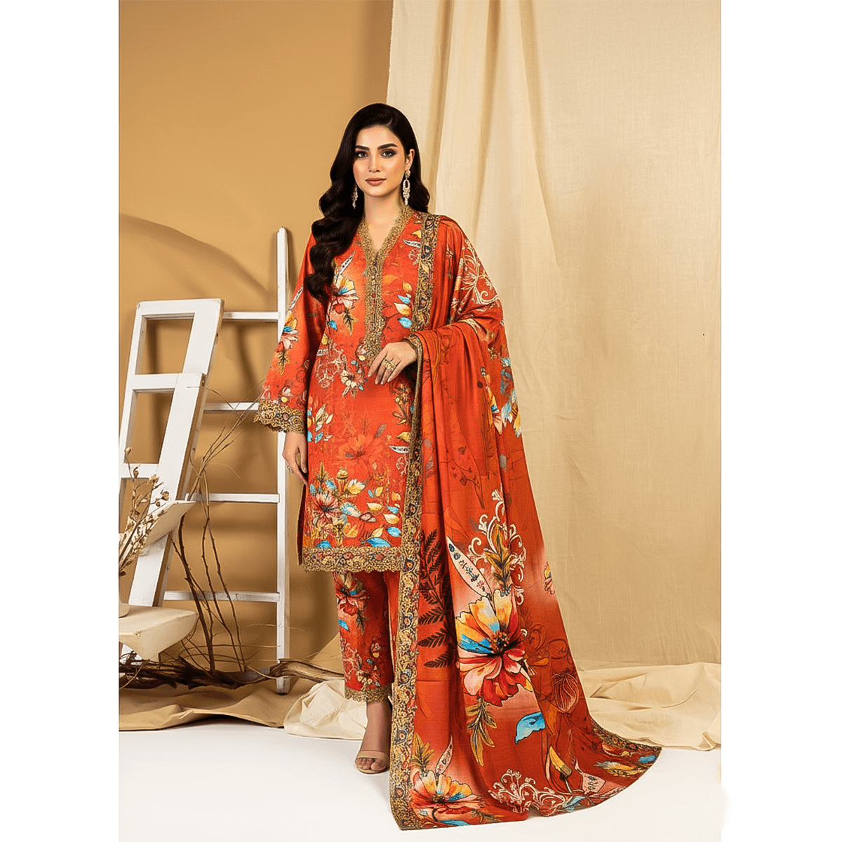 Nishat 3-Piece Premium Unstitched Khaddar Suit | Winter Khaddar Collection 2025 - JIYA's FASHION