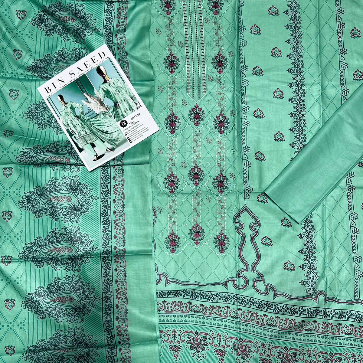 Bin Saeed 3 Piece Printed Cotton | Premium Unstitched Summer Collection 2025