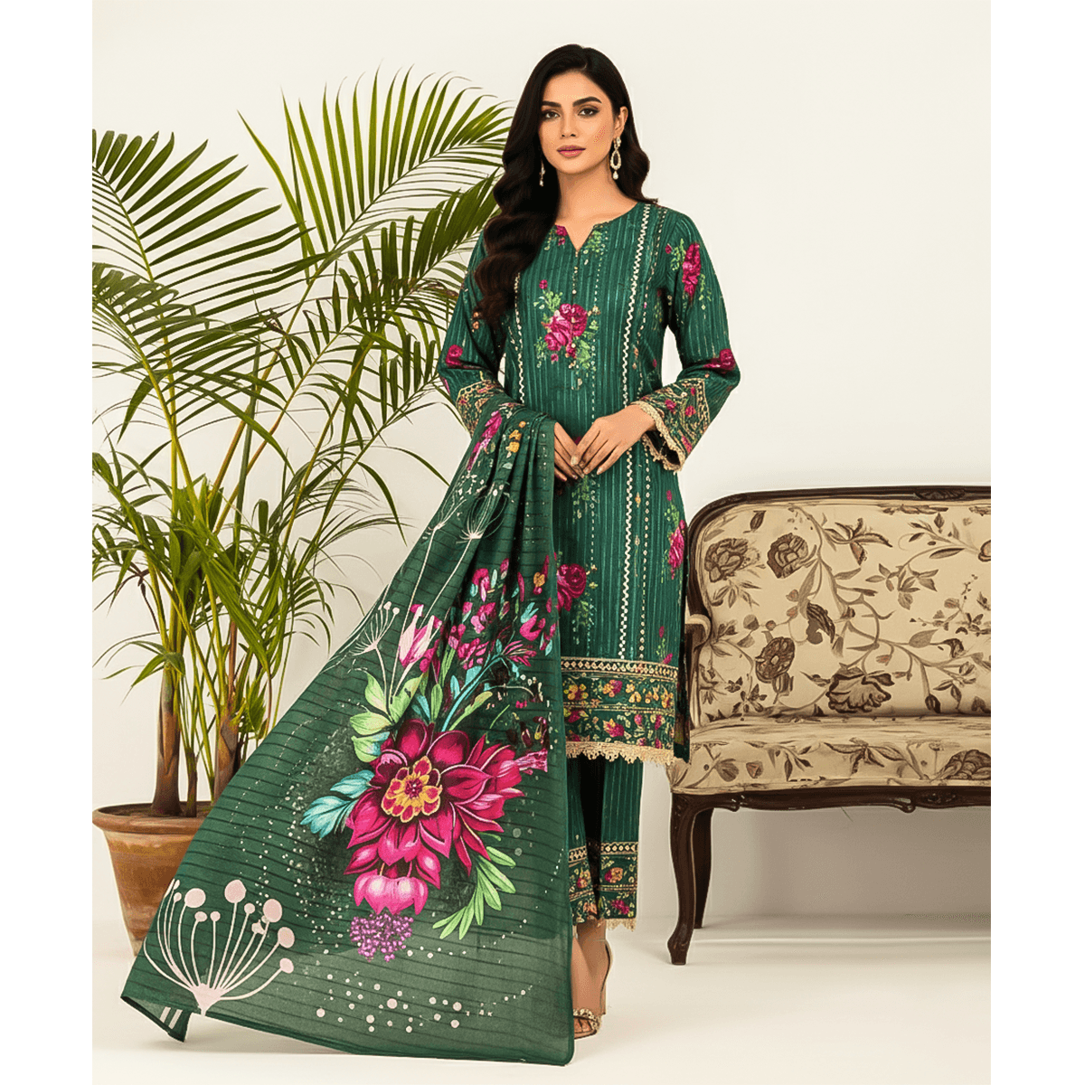 Nishat Khaddar 3-Piece Unstitched Suit | Premium Winter Collection - JIYA's FASHION