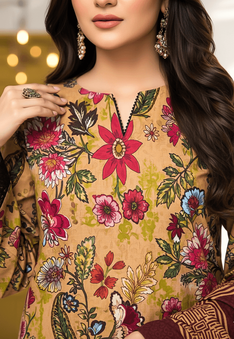 Bareeze Digital Khaddar 3 Piece Suit | Premium Women's Winter Collection 2025