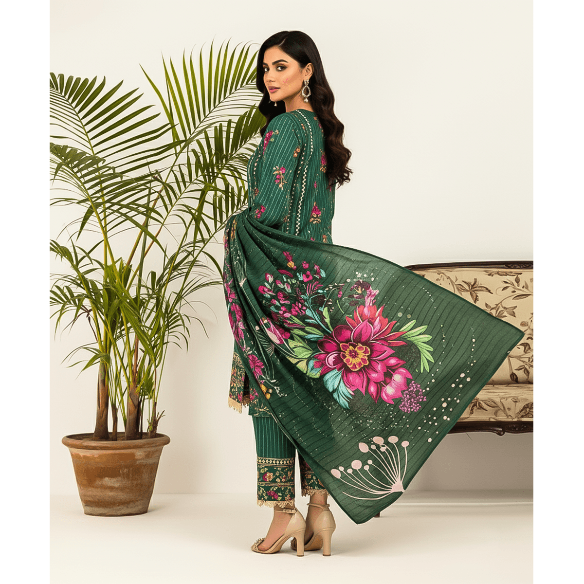 Nishat Khaddar 3-Piece Unstitched Suit | Premium Winter Collection - JIYA's FASHION