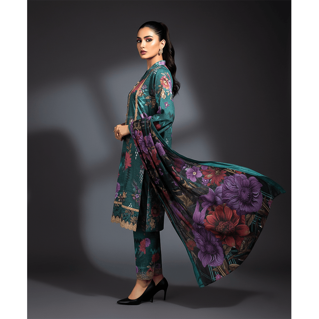 Nishat Khaddar 3-Piece Unstitched Suit | Premium Winter Collection - JIYA's FASHION