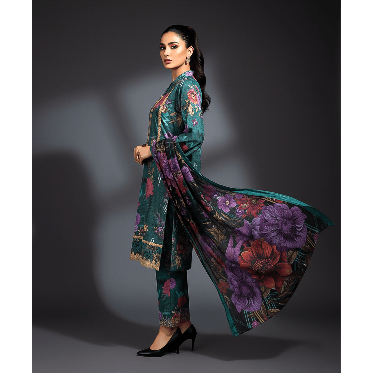 Nishat Khaddar 3-Piece Unstitched Suit | Premium Winter Collection - JIYA's FASHION