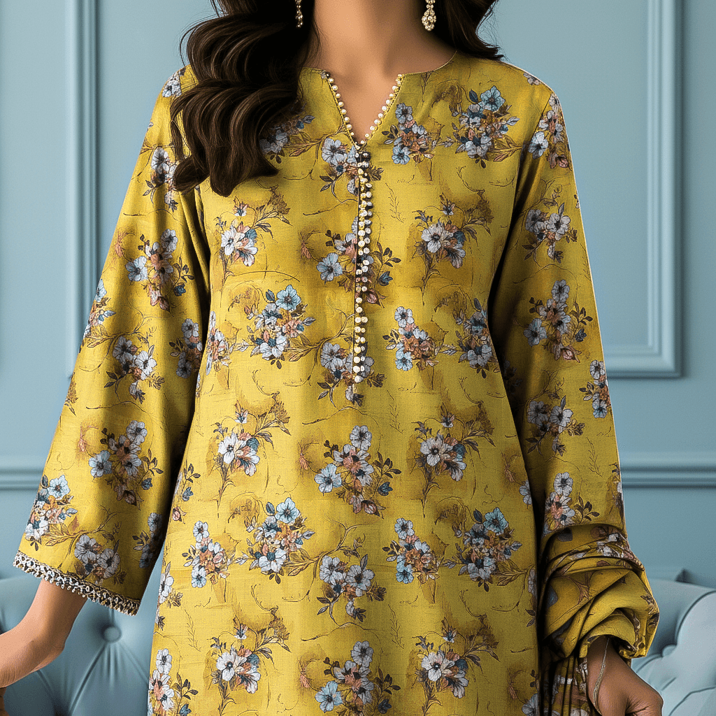 Premium Fine Khaddar Digital Printed 3PC Suit | Premium Winter Collection 2025