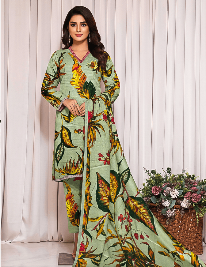 Bareeze Digital Khaddar 3 Piece Suit | Premium Women's Winter Collection 2025