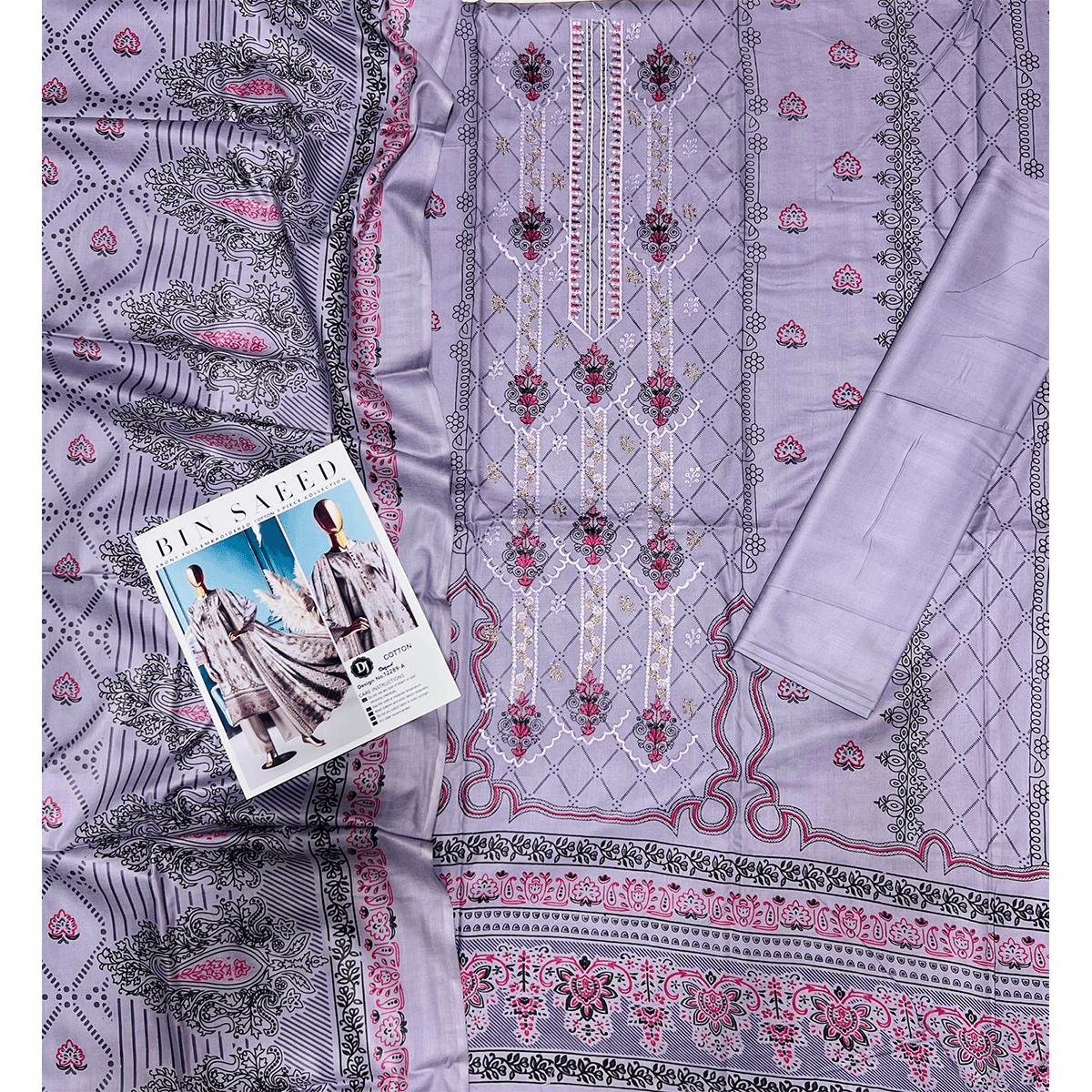 Bin Saeed 3 Piece Printed Cotton | Premium Unstitched Summer Collection 2025