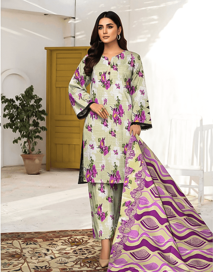 Bareeze Digital Khaddar 3 Piece Suit | Premium Women's Winter Collection 2025