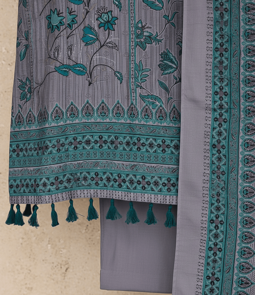 Bin Saeed 3 Piece Printed Cotton Suit | Premium Unstitched Summer Collection 2025