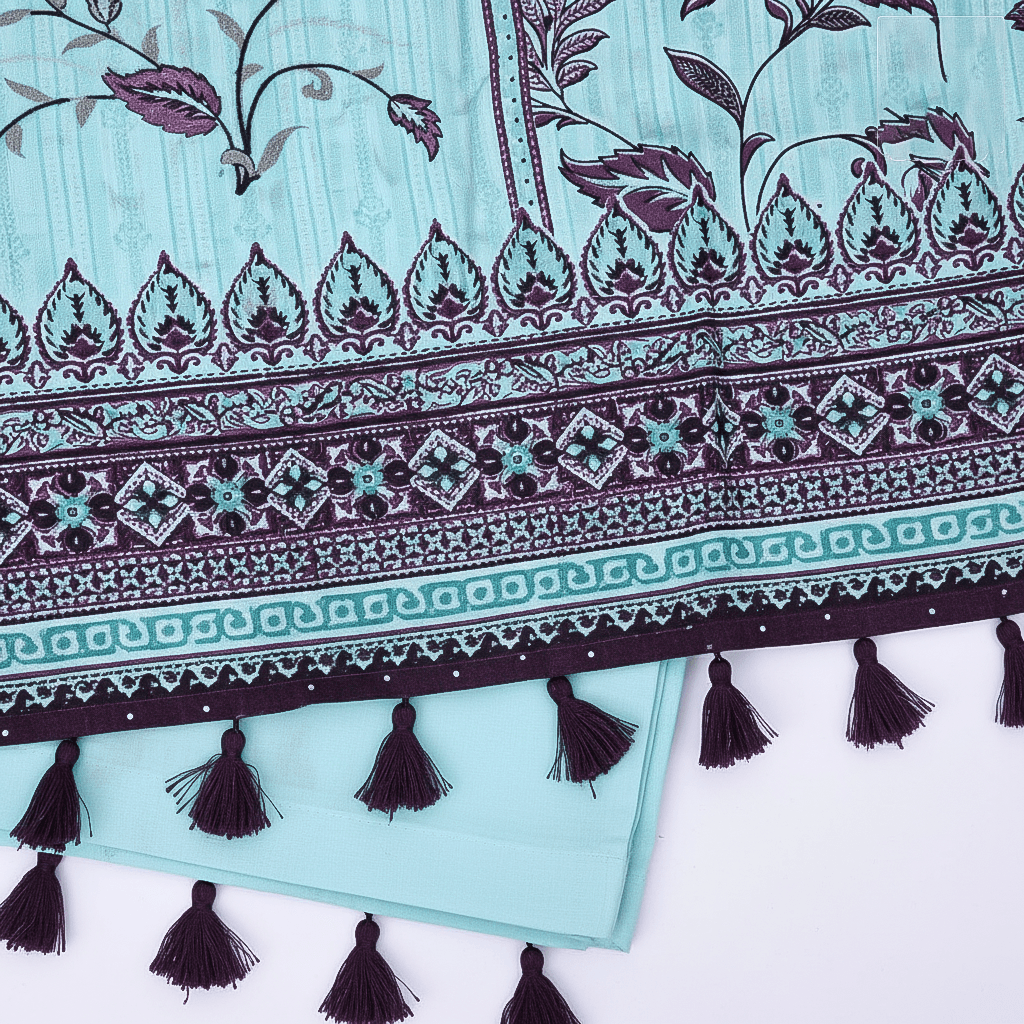 Bin Saeed 3 Piece Printed Cotton Suit | Premium Unstitched Summer Collection 2025
