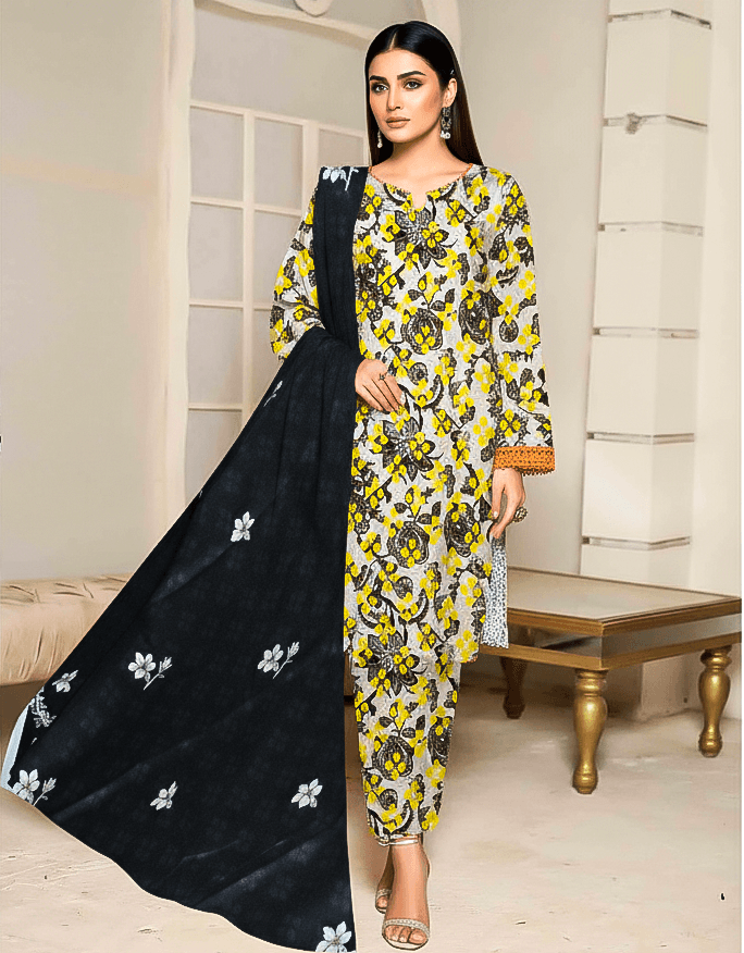 Bareeze Digital Khaddar 3 Piece Suit | Premium Women's Winter Collection 2025