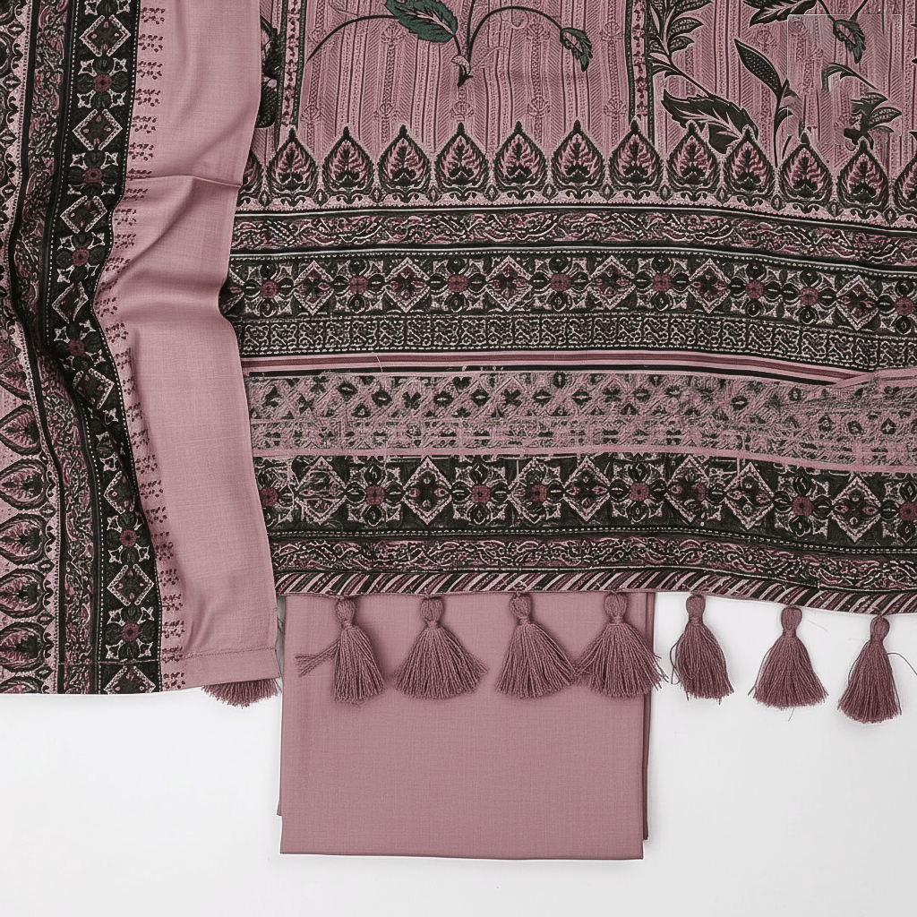 Bin Saeed 3 Piece Printed Cotton Suit | Premium Unstitched Summer Collection 2025