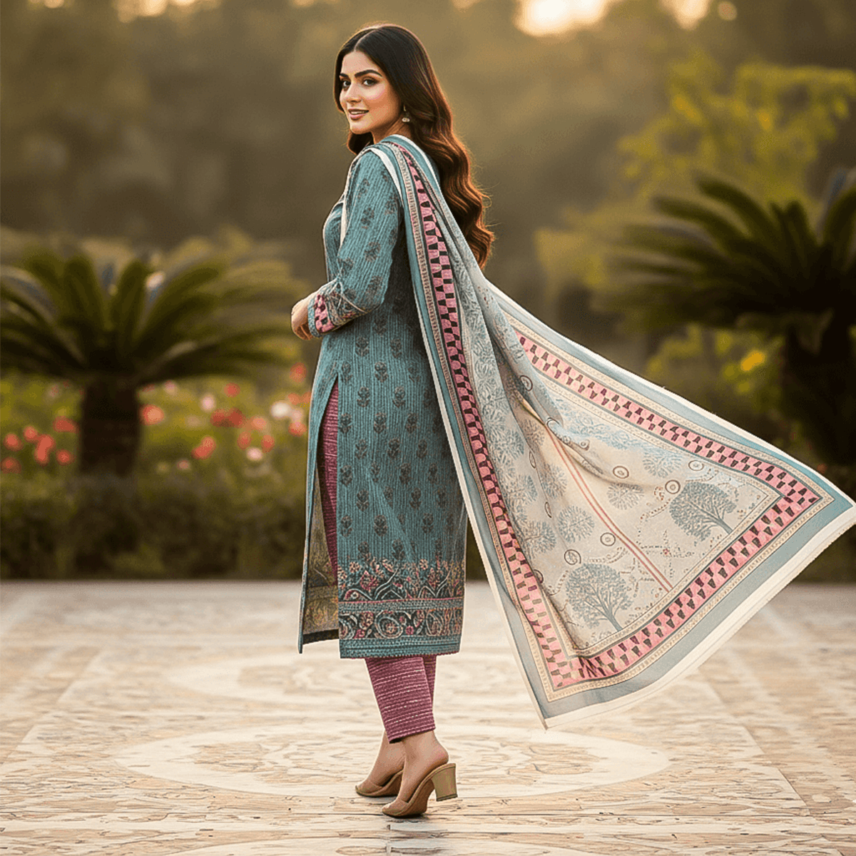 ZESH 3 Piece Printed Lawn Suit – Coco Series | Premium Women's Collection