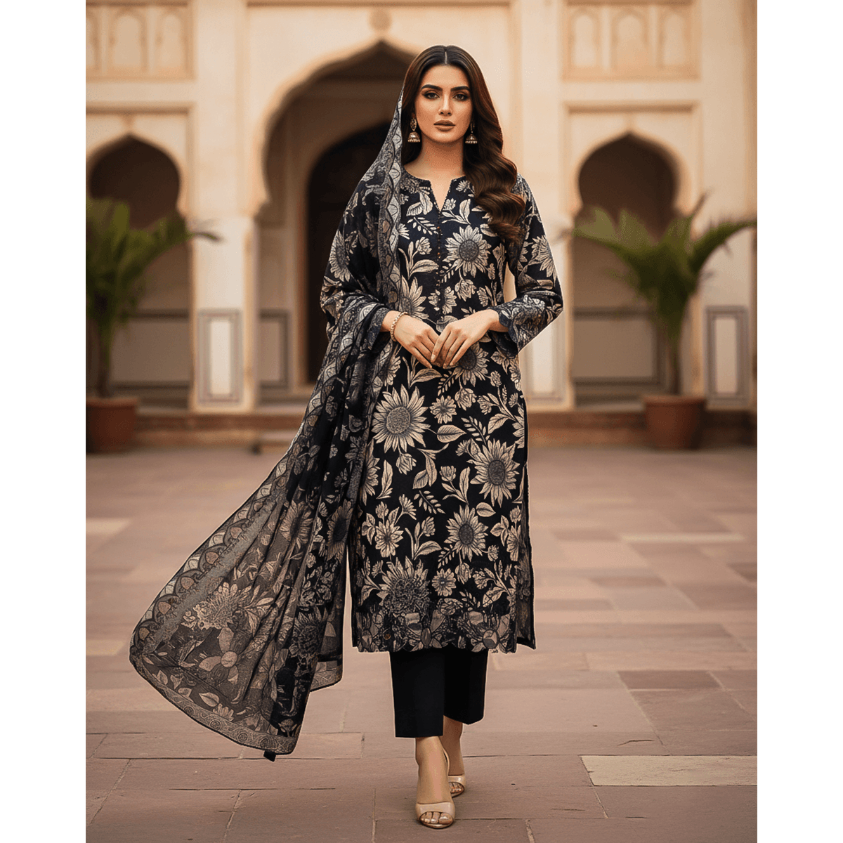 BIN SAEED 3 Piece Embroidered Cotton Suit – Kastori Series| Premium Women's Collection