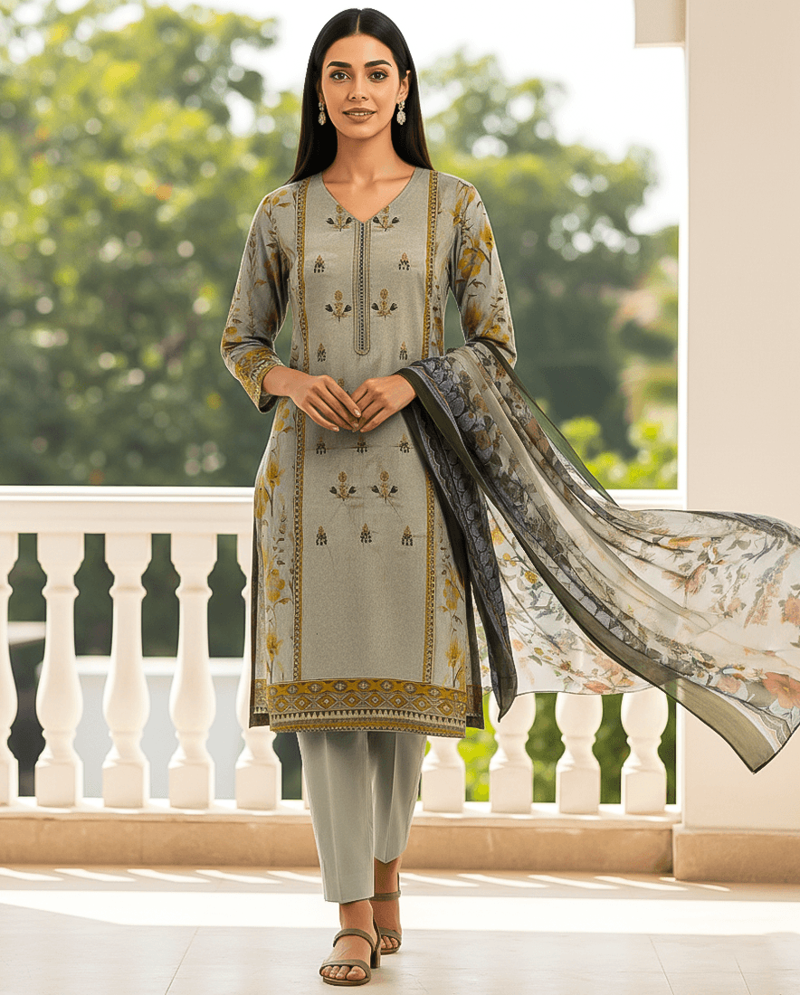 Bin Saeed Luxury Lawn 3-Piece Suit | Premium Women's Collection