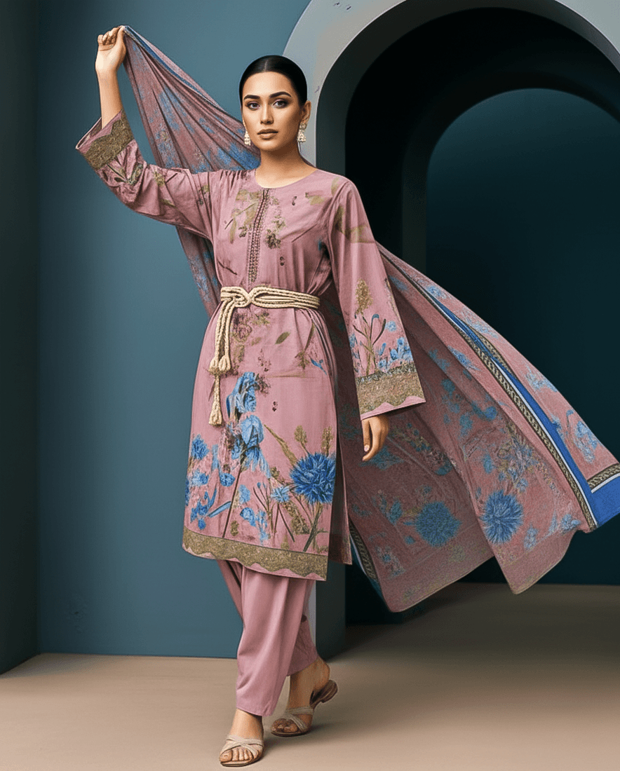 Bin Saeed Luxury Lawn 3-Piece Suit | Premium Women's Collection