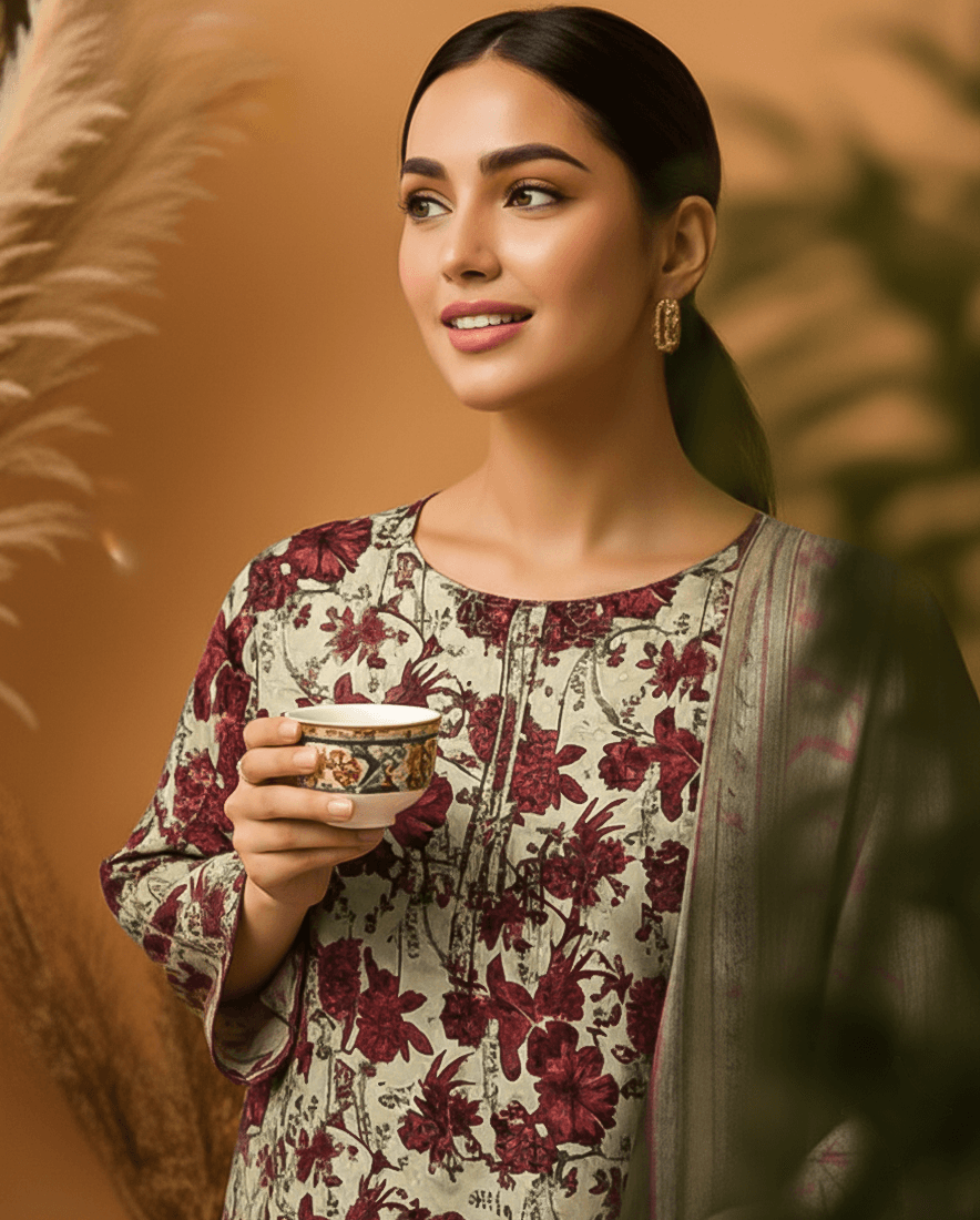 Bin Saeed Luxury Lawn 3-Piece Suit | Premium Women's Collection