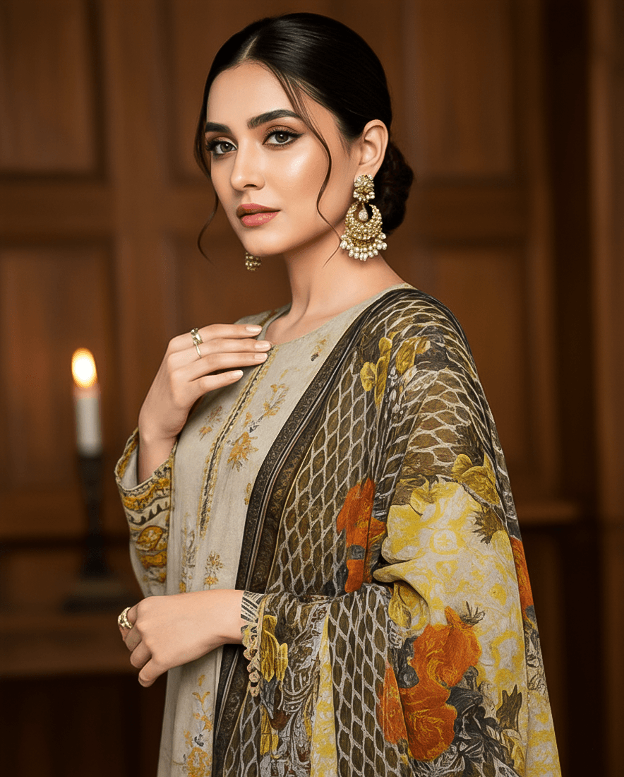Bin Saeed Luxury Lawn 3-Piece Suit | Premium Women's Collection
