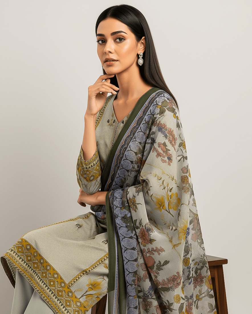 Bin Saeed Luxury Lawn 3-Piece Suit | Premium Women's Collection