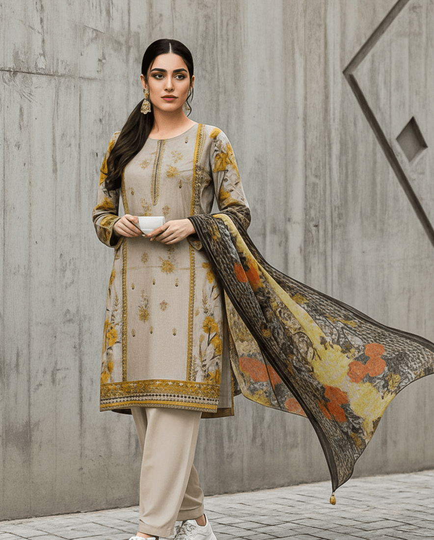 Bin Saeed Luxury Lawn 3-Piece Suit | Premium Women's Collection