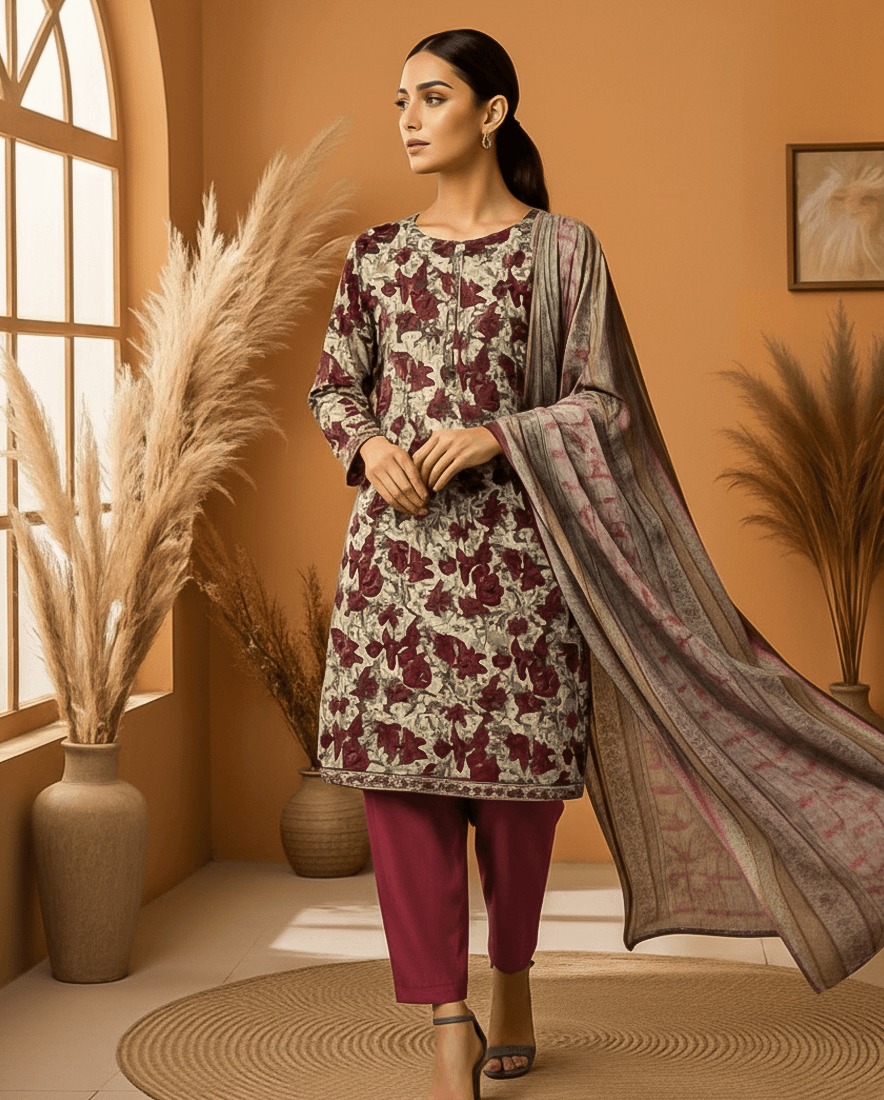 Bin Saeed Luxury Lawn 3-Piece Suit | Premium Women's Collection