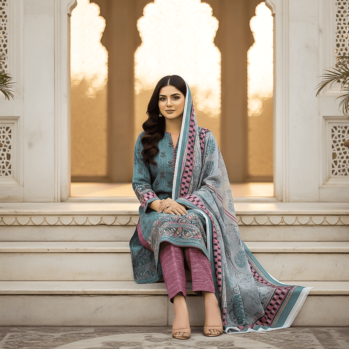 ZESH 3 Piece Printed Lawn Suit – Coco Series | Premium Women's Collection