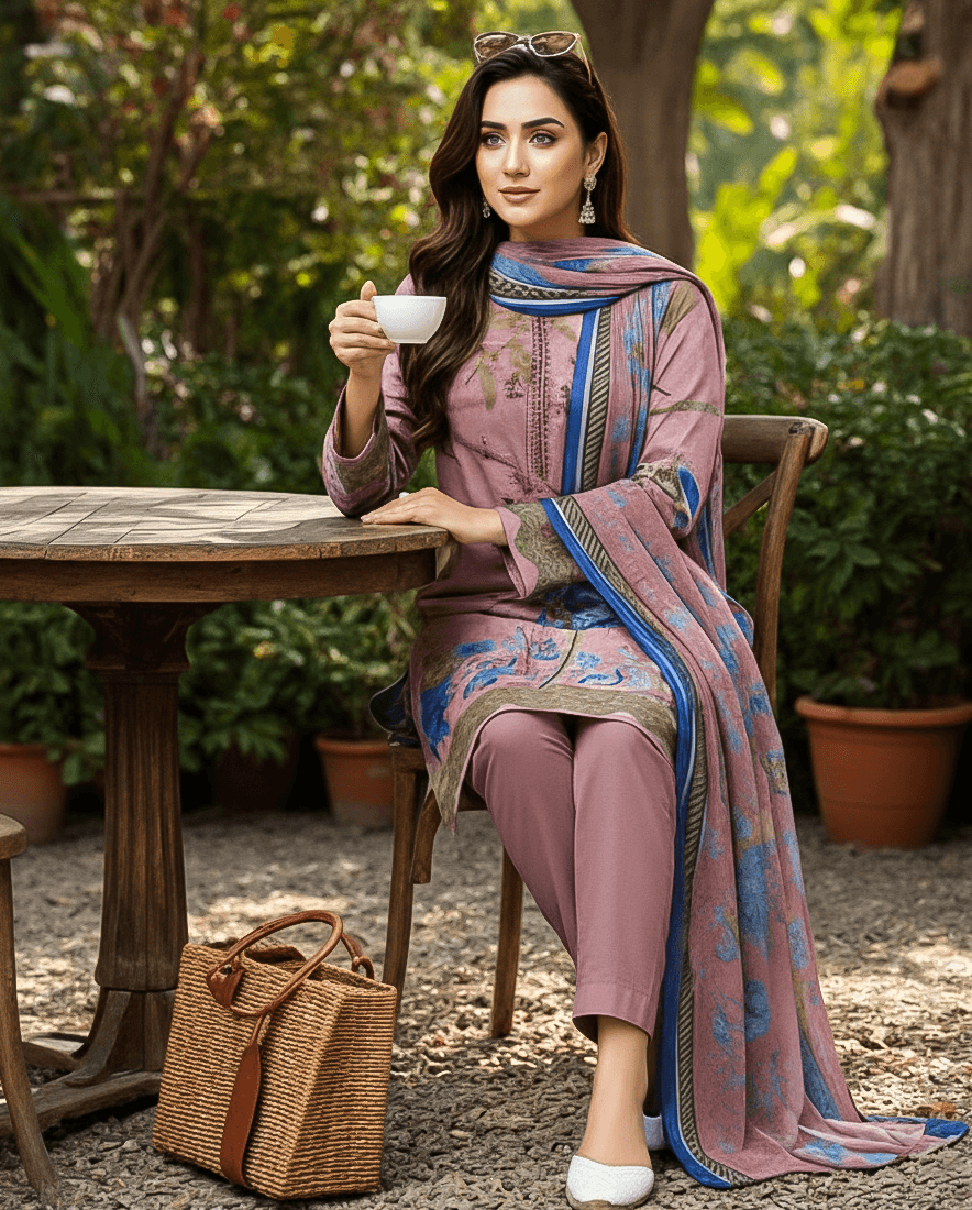 Bin Saeed Luxury Lawn 3-Piece Suit | Premium Women's Collection