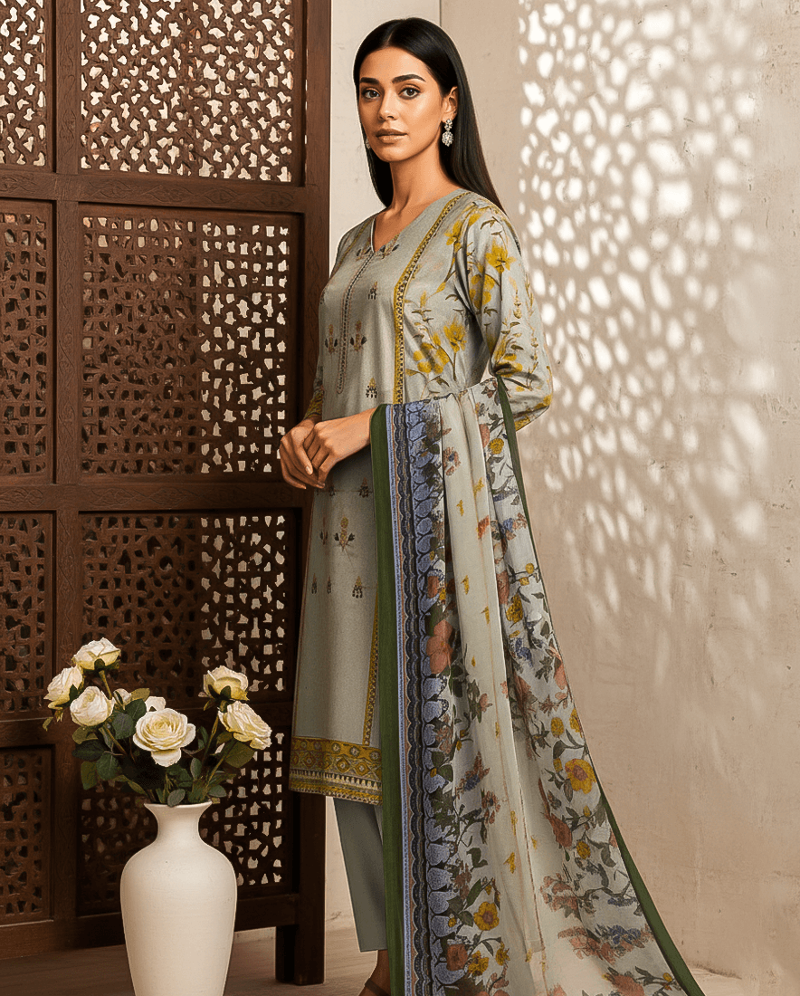 Bin Saeed Luxury Lawn 3-Piece Suit | Premium Women's Collection